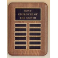 Perpetual Series Walnut Plaque w/ 12 Individual Plates (9"x12")